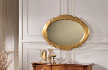 5479 - Oval framed wooden mirror by Tarocco Vaccari Group - view 3